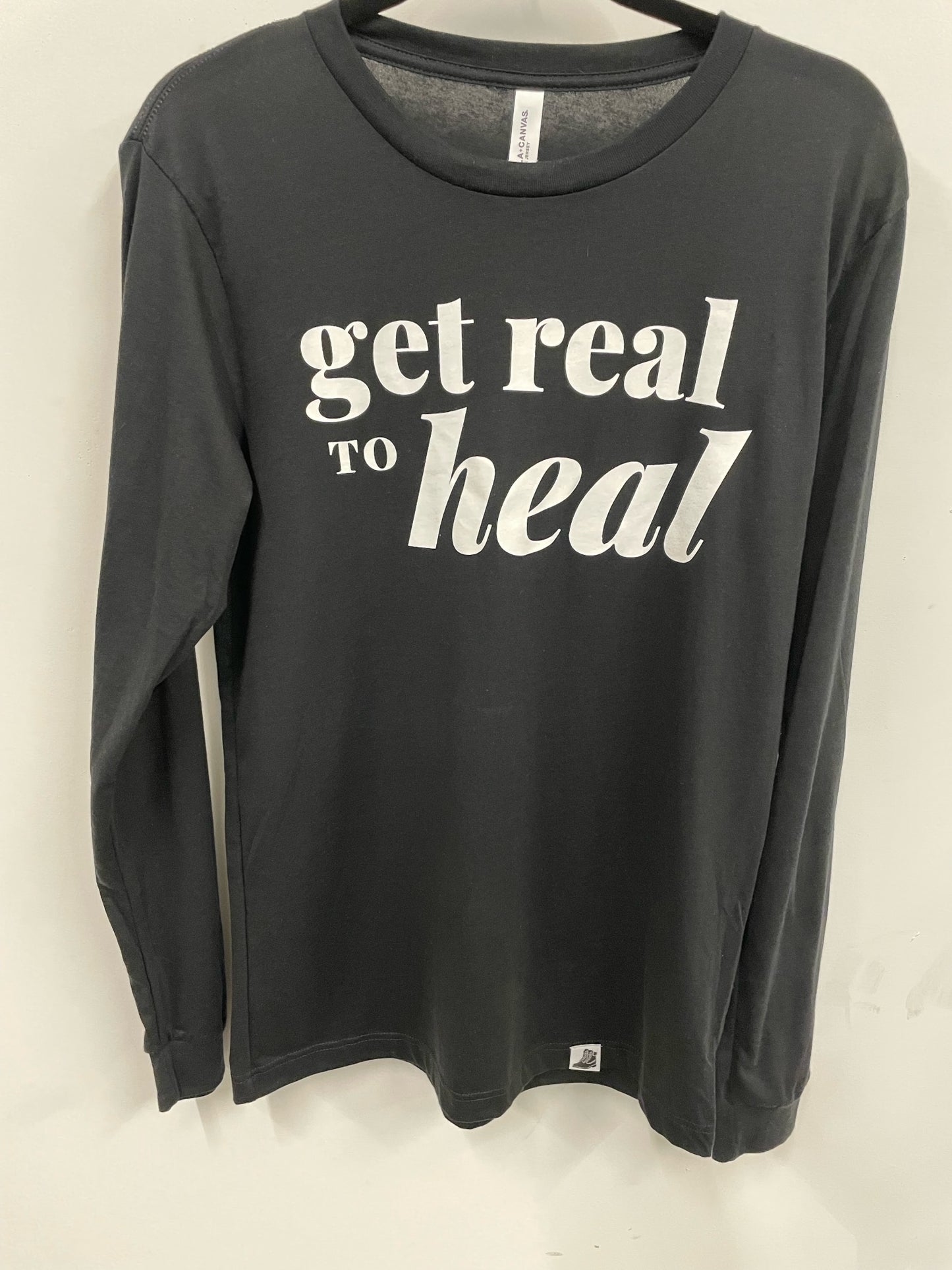 Get Real to Heal Black Longsleeve T-Shirt