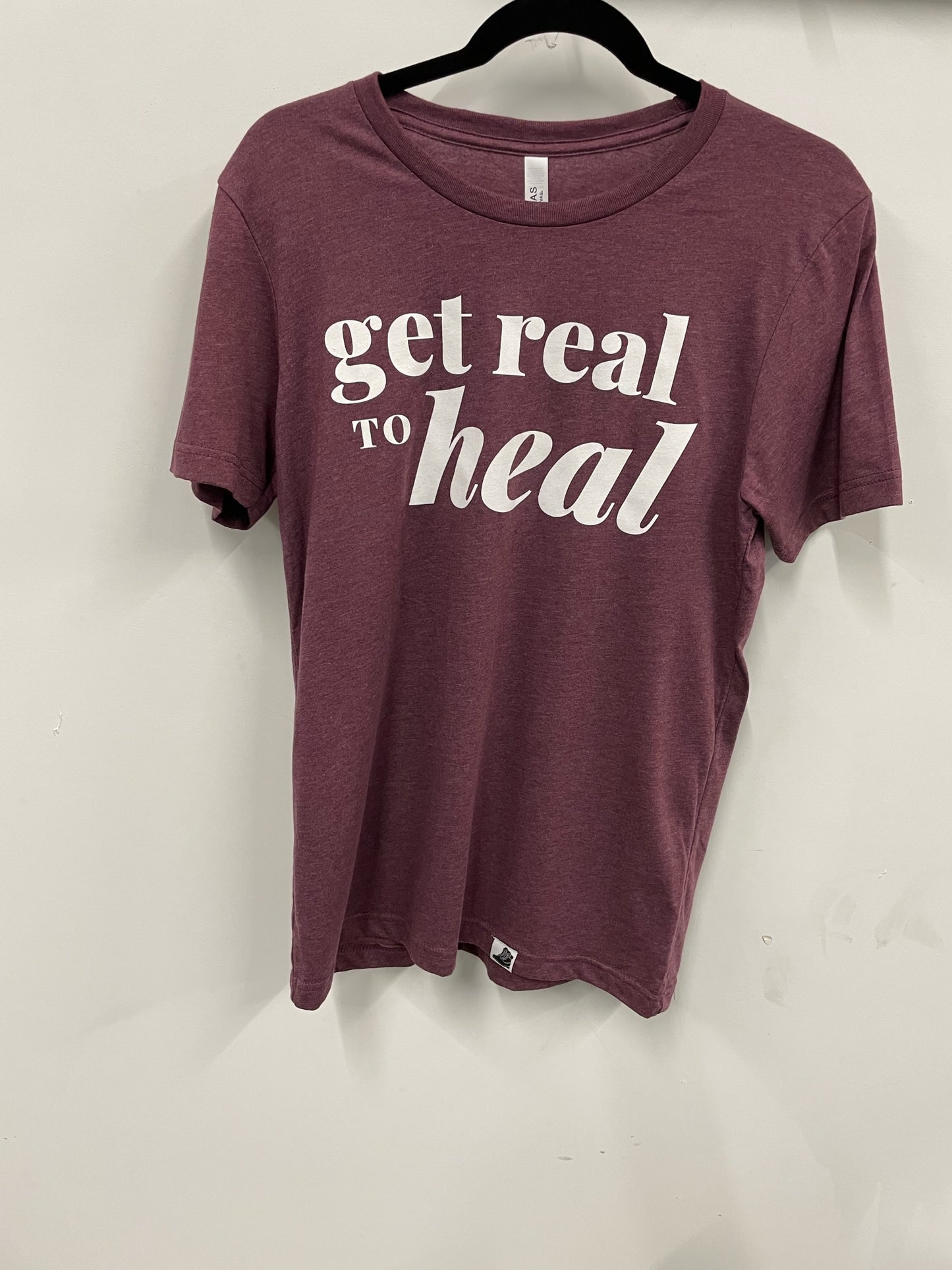 Get Real to Heal Burgundy T-Shirt